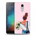 Дизайнерский пластиковый чехол для Xiaomi RedMi Pro Девушка и букет