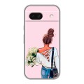 Дизайнерский силиконовый чехол для Google Pixel 8a Девушка и букет
