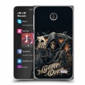 Дизайнерский пластиковый чехол для Nokia X Скелет карты