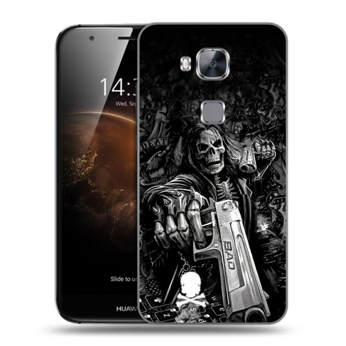 Дизайнерский пластиковый чехол для Huawei G8 Скелет