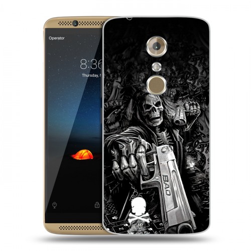Дизайнерский пластиковый чехол для ZTE Axon 7 Скелет