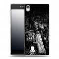 Дизайнерский пластиковый чехол для Sony Xperia E5 Скелет
