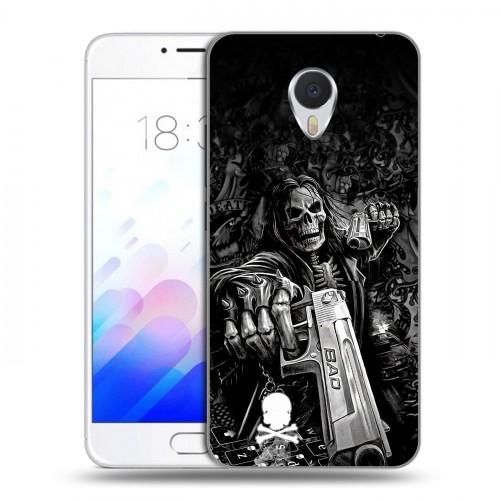 Дизайнерский пластиковый чехол для Meizu M3E Скелет