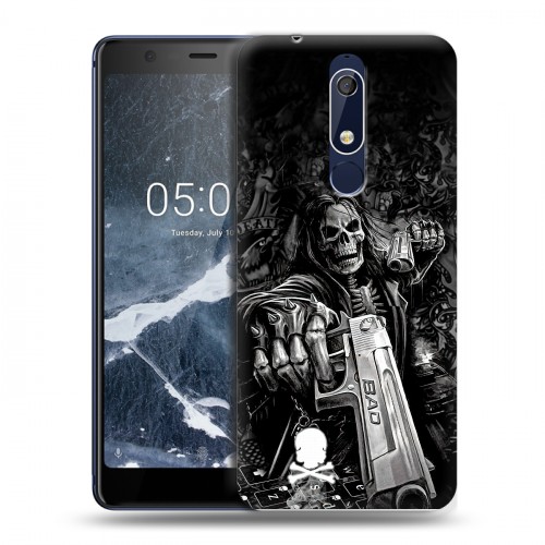 Дизайнерский пластиковый чехол для Nokia 5.1 Скелет