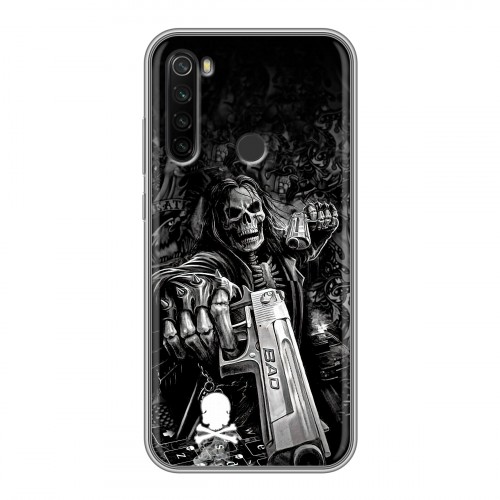 Дизайнерский силиконовый с усиленными углами чехол для Xiaomi RedMi Note 8T Скелет