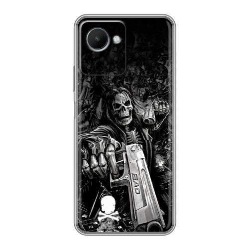Дизайнерский силиконовый чехол для Realme C30s Скелет