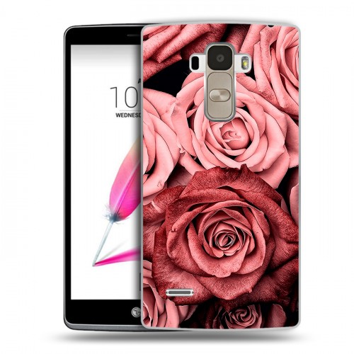 Дизайнерский пластиковый чехол для LG G4 Stylus Цветы розы