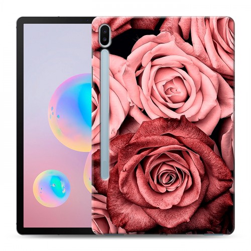 Дизайнерский силиконовый чехол для Samsung Galaxy Tab S6 Цветы розы