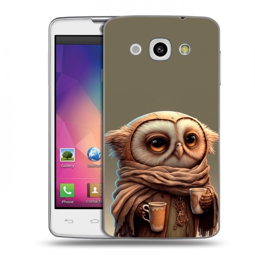 Дизайнерский пластиковый чехол для LG L60 Сова