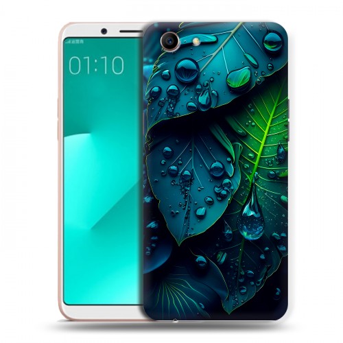 Дизайнерский пластиковый чехол для OPPO A83 Листья