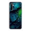 Дизайнерский силиконовый с усиленными углами чехол для Realme 6 Листья