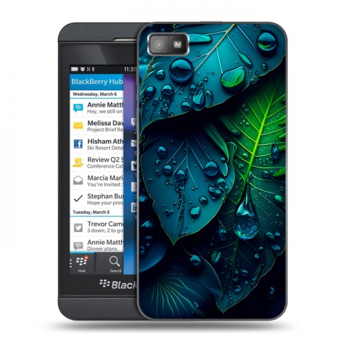Дизайнерский пластиковый чехол для BlackBerry Z10 Листья