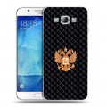 Дизайнерский пластиковый чехол для Samsung Galaxy A8 Герб России принт