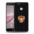 Дизайнерский силиконовый с усиленными углами чехол для Huawei Nova Герб России принт