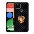 Дизайнерский пластиковый чехол для Google Pixel 5 Герб России принт