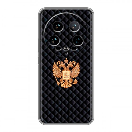 Дизайнерский силиконовый чехол для Xiaomi 14 Ultra Герб России принт