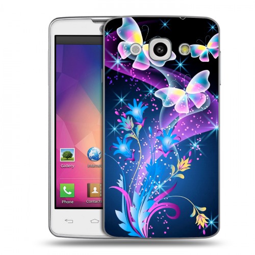 Дизайнерский пластиковый чехол для LG L60 Бабочки