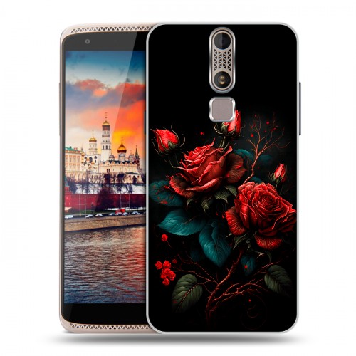 Дизайнерский пластиковый чехол для ZTE Axon Mini Розы красные