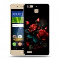Дизайнерский пластиковый чехол для Huawei GR3 Розы красные