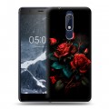 Дизайнерский пластиковый чехол для Nokia 5.1 Розы красные