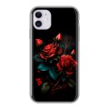 Дизайнерский силиконовый чехол для Iphone 11 Розы красные