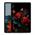Дизайнерский силиконовый чехол для Samsung Galaxy Tab S7 Розы красные