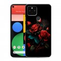 Дизайнерский пластиковый чехол для Google Pixel 5 Розы красные