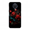 Дизайнерский силиконовый с усиленными углами чехол для Nokia G20 Розы красные