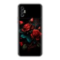 Дизайнерский силиконовый чехол для Tecno Spark 8P Розы красные