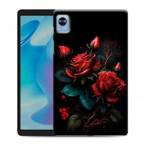 Дизайнерский силиконовый чехол для Realme Pad Mini Розы красные