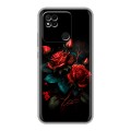 Дизайнерский силиконовый чехол для Xiaomi Redmi 10A Розы красные