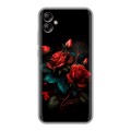 Дизайнерский силиконовый чехол для Samsung Galaxy A04e Розы красные
