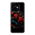 Дизайнерский силиконовый чехол для Tecno Spark 10C Розы красные