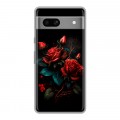Дизайнерский силиконовый чехол для Google Pixel 7A Розы красные