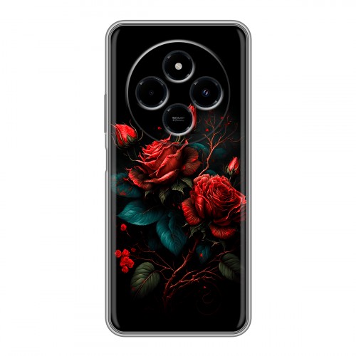 Дизайнерский силиконовый чехол для Xiaomi RedMi 14C Розы красные