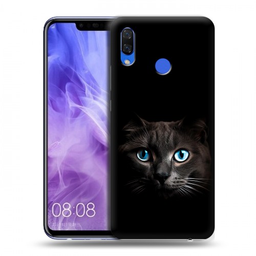 Дизайнерский пластиковый чехол для Huawei Nova 3i Кот в темноте