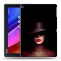 Дизайнерский силиконовый чехол для ASUS ZenPad 10 Девушка в шляпе