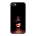 Дизайнерский силиконовый чехол для Iphone 7 Девушка в шляпе