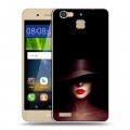 Дизайнерский пластиковый чехол для Huawei GR3 Девушка в шляпе