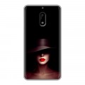 Дизайнерский пластиковый чехол для Nokia 6 Девушка в шляпе