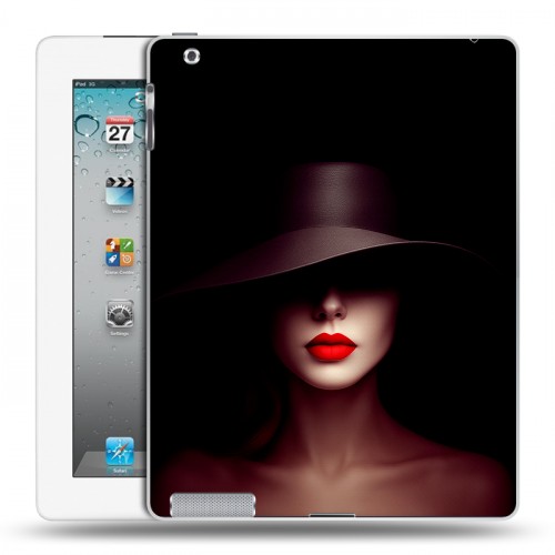 Дизайнерский пластиковый чехол для Ipad 2/3/4 Девушка в шляпе