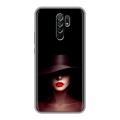 Дизайнерский силиконовый чехол для Xiaomi RedMi 9 Девушка в шляпе