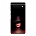 Дизайнерский силиконовый чехол для Google Pixel 6 Девушка в шляпе