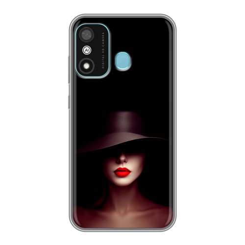 Дизайнерский силиконовый чехол для Itel A27 Девушка в шляпе