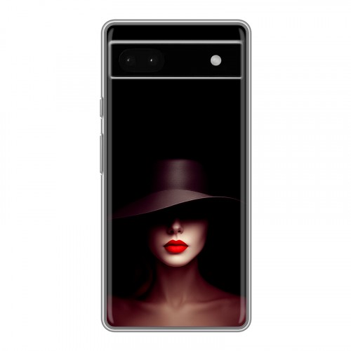 Дизайнерский силиконовый чехол для Google Pixel 6a Девушка в шляпе
