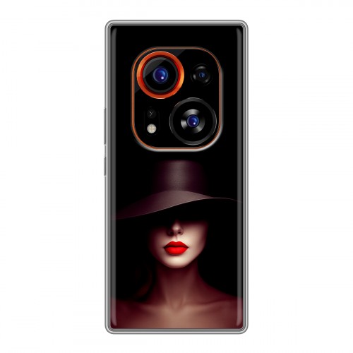 Дизайнерский силиконовый чехол для Tecno Phantom X2 Pro Девушка в шляпе