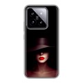 Дизайнерский силиконовый чехол для Xiaomi 14 Девушка в шляпе