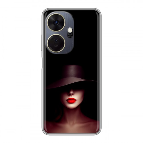 Дизайнерский силиконовый чехол для Itel P55 Plus Девушка в шляпе