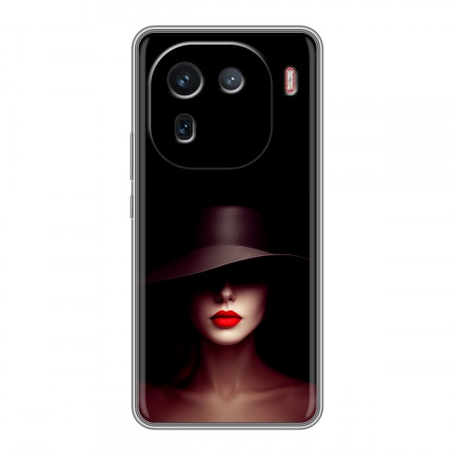 Дизайнерский силиконовый чехол для IQOO 12 Девушка в шляпе