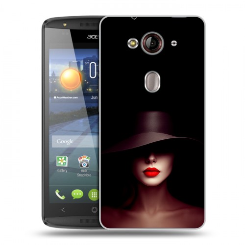 Дизайнерский пластиковый чехол для Acer Liquid E3 Девушка в шляпе